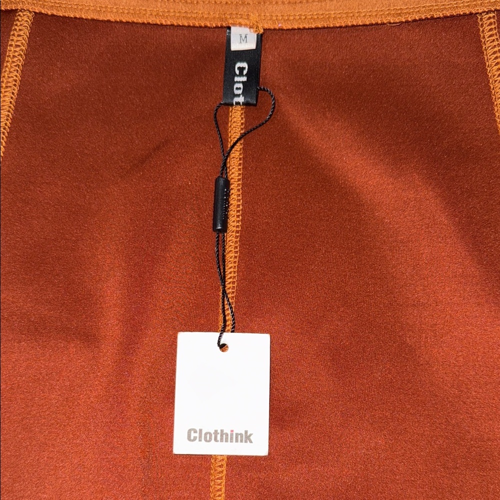 Clothink Faux Suede Button-Front Mini Skirt | Size Medium - Picture 3 of 3